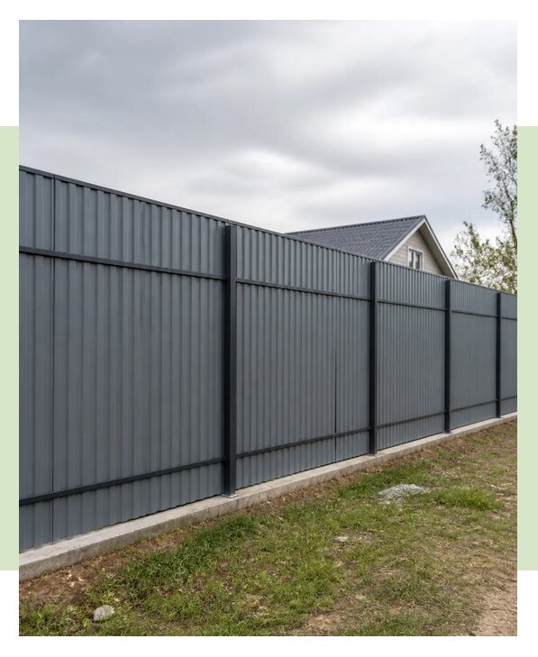 Сплошной забор из профнастила в Лабинске по цене от 2681 р. | ЗаборЭксеперт-Лбк